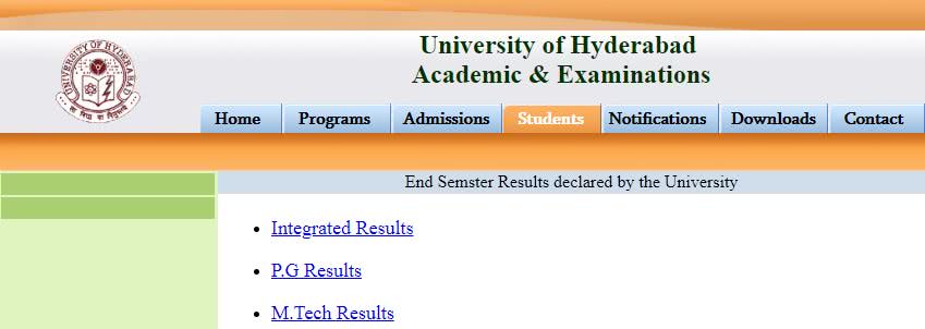 uoh result