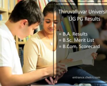 Thiruvalluvar University Result 2024 – BA BSC BCOM MA MSC MCOM