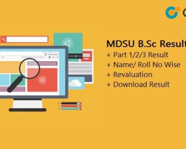 MDSU B.Sc Result 2024: MDSU Ajmer Part 1 2 3 Name/ Roll No Wise