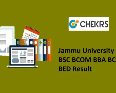 Jammu University Result 2024 BA BSC BCOM BBA BCA BE BEd 1/3/5 Semester