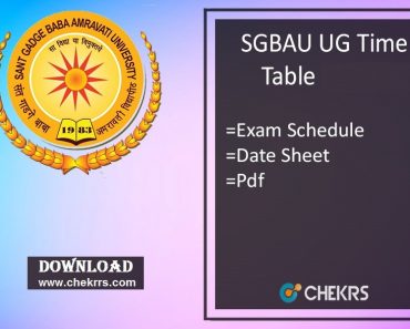 SGBAU Time Table Summer 2024 – Download Pdf