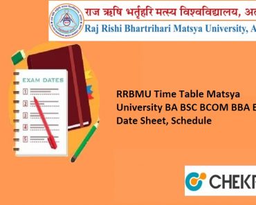 RRBMU Time Table 2024- Matsya University Date Sheet Released