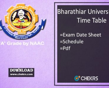 Bharathiar University Time Table 2024 – b-u.ac.in UG Semester Exam Dates