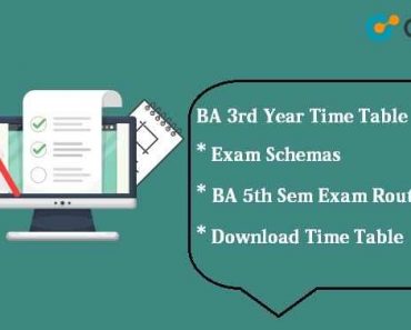 BA 3rd Year Time Table 2024 – B.A Part III, 5th 6th Sem Exam Scheme/ Routine