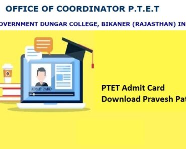 Rajasthan PTET Admit Card 2024 – Download Pre B.Ed Hall Ticket Name Wise