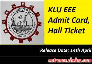 KLU EEE Admit Card 2017