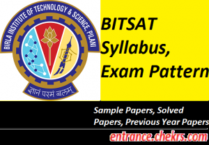 BITSAT Syllabus, Exam Pattern 2017