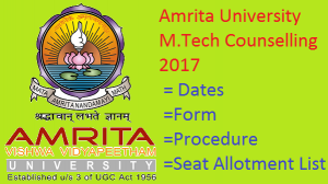 Amrita University M.Tech Admission