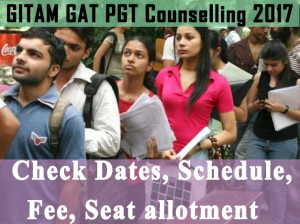 GITAM GAT PGT Cousnelling Schedule