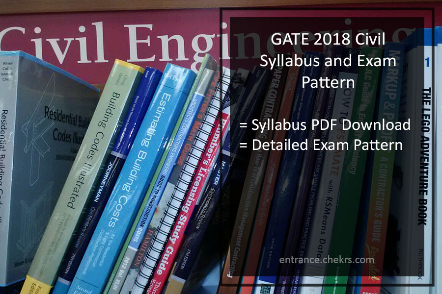 GATE Syllabus 2020 for Civil Engineering Exam Pattern Pdf- Download