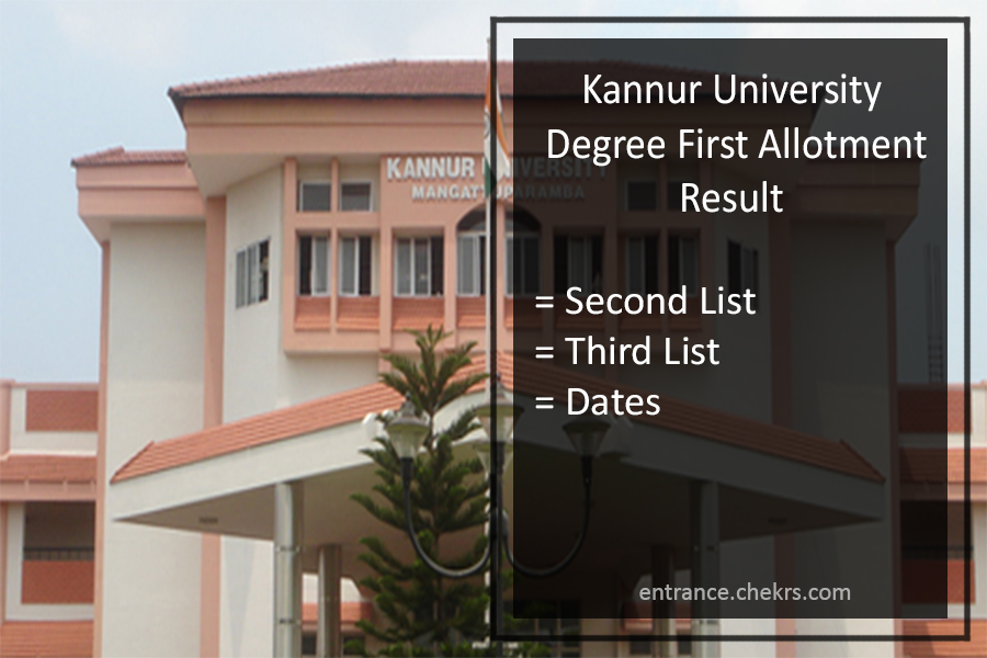 Kannur University Degree Allotment 2023