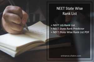 NEET State Wise Rank List, cbseneet.nic.in State Rank Predictor