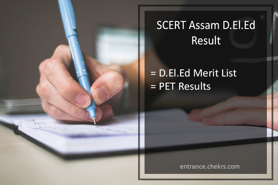 SCERT Assam D.El.Ed Result 2022