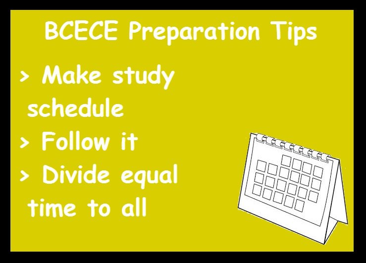 BCECE Preparation Tips- Schedule