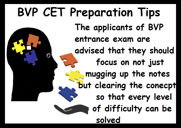 BVP CET Preparation Tips-Concepts clear