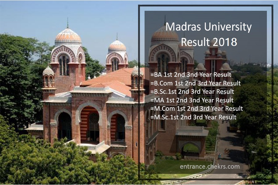 Madras University Results UNOM UG PG Result, unom.ac.in